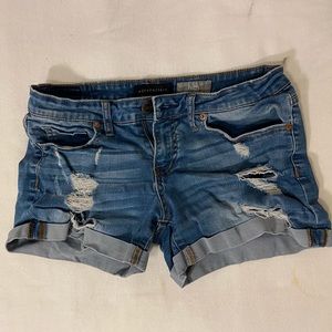 Distressed Jean shorts